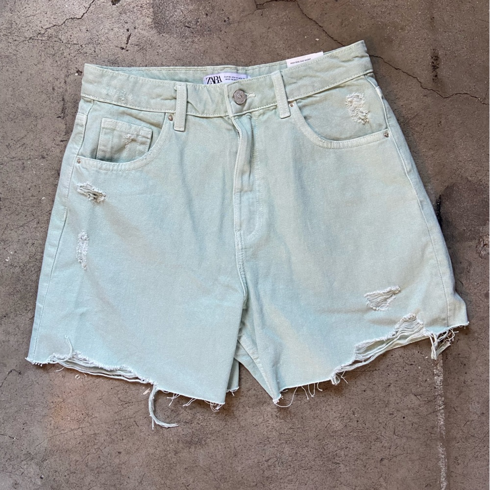 Zara High-Rise Dad Shorts